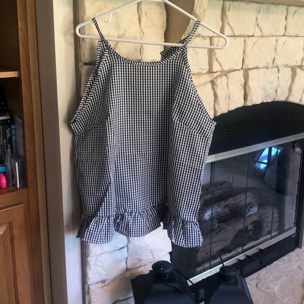 NWOT Gingham tank